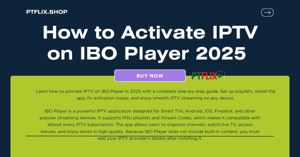 IPTV on IBO Player